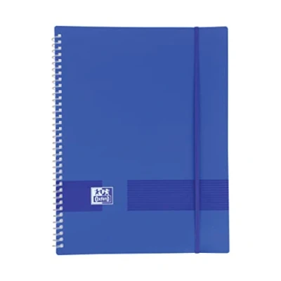 Image of Oxford Live &amp; Go, A4 Plastic Sleeve Folder, 40 Transparent Sleeves, Navy Blue