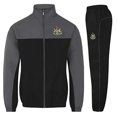 Image of Newcastle United FC Official Gift Boys Tracksuit Set Black 8 9 Years MB