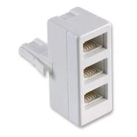 Image of Xxion Value BT 3 Way Triple Telephone Adaptor Splitter for Phone/FAX/Modem/Answer phone