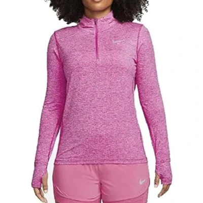 Image of Nike Df Element Hz Sweatshirt Active Fuchsia/Reflective Silv XS