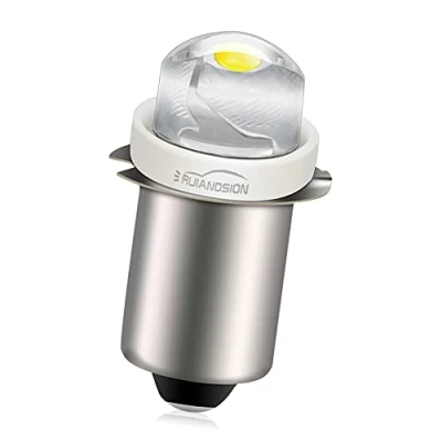 Image of Ruiandsion P13.5S LED Bulbs AC 4.5V 0.5W White 6000K Light Bulb Torch Headlight Mini Head Lamp Flashlight,Non polar fit both negative earth and positive earth(Pack of 1)