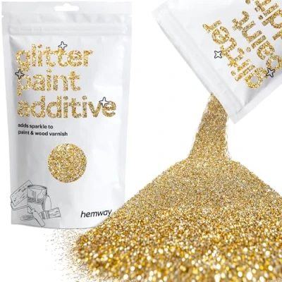 Image of Glitter Paint for Walls Gold Silver Additive Emulsion Latex Acrylic Sparkles Interior Painting 100g / 3.5oz