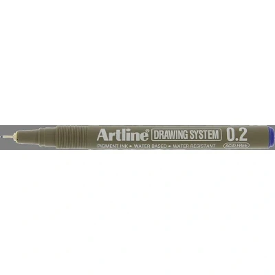 Image of Artline 0.2mm Drawing System Blue (Pack of 12)
