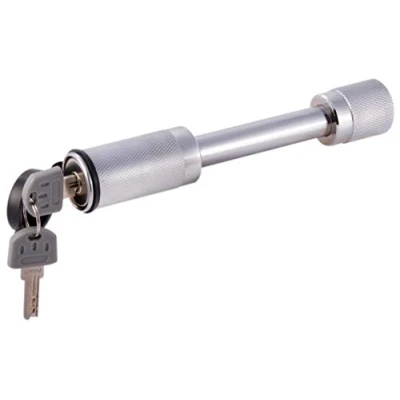 Image of MaxxHaul 70050 Trailer Hitch Lock Heavy Duty 5/8&quot; Locking Receiver Pin With 2 Keys, Chrome