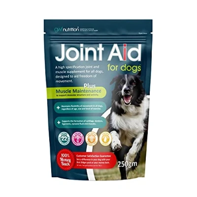 Image of GWF Nutrition Joint Aid for Dogs Hip &amp; Supplement to Support Active and Ageing Joints Muscles All Ages Breeds 250 g Pouch
