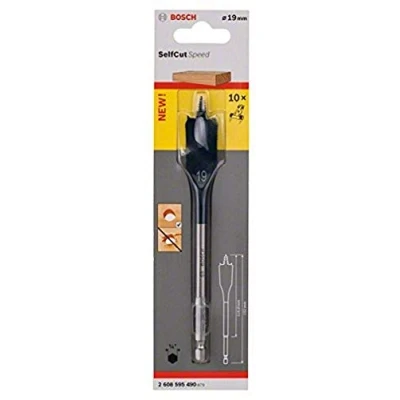 Image of Bosch 2608595490 19 x 152 mm Hex Shank Self Cut Speed Flat Drill Bit