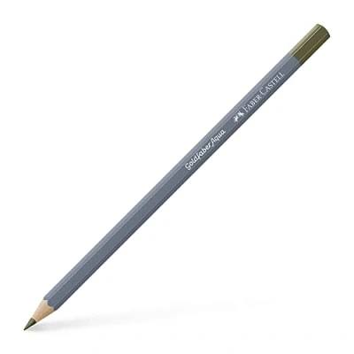Image of Faber Castell Creative Studio Goldfaber Aqua Watercolour Pencil, (173), Olive Green Yellowish, Single For Art, Craft, Drawing, Sketching, Home, School, University, Colouring