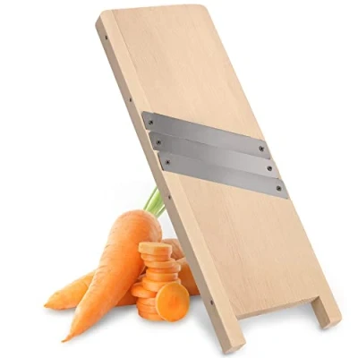 Image of KADAX wooden cabbage slicer, vegetable slicer with sharp stainless steel blades, onion grater, rasp, carrot kitchen (3 blades)