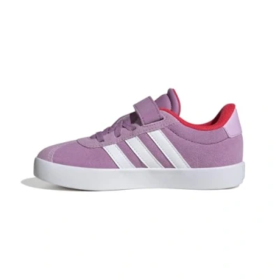 Image of adidas VL Court 3.0 Hook and Loop Shoes Kids, preloved Purple/FTWR White/Lucid red, 10 UK Child