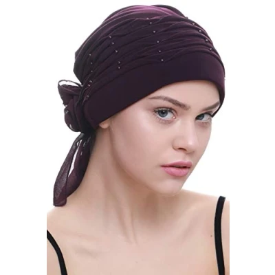 Image of Deresina Chemo Headwear Twisted Hat (Mulberry One Size)
