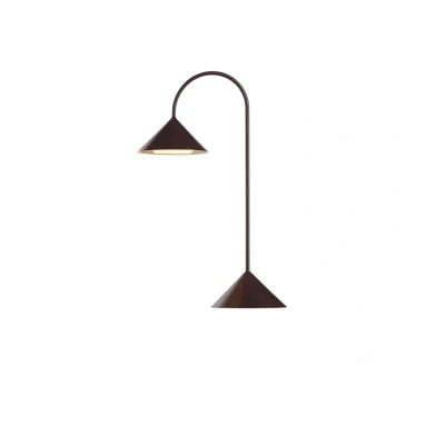 Image of FRANDSEN Grasp LED table lamp, dark red, height 47 cm, metal