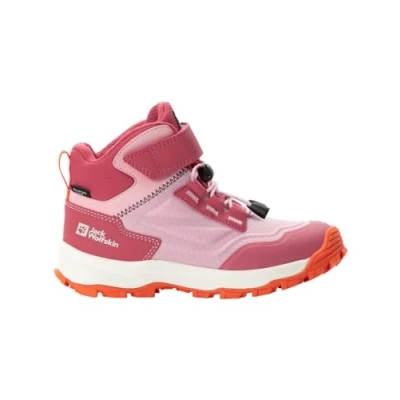 Image of Jack Wolfskin CYROX Texapore MID K Walking Shoe, Soft Pink, 5 UK