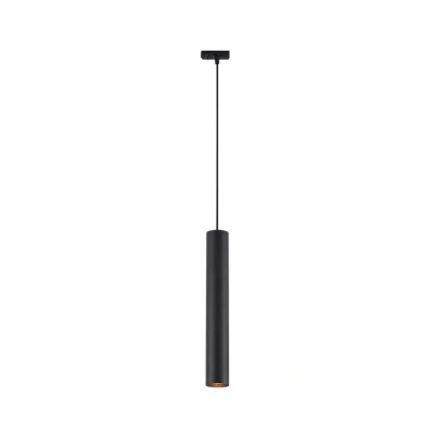 Image of Track Lighting 1 Phase &#039;Linaro&#039; (Modern) in Black Made of Metal for e.g. Living Room &amp; Dining (1 Light Source, GU10) from Lindby High Voltage
