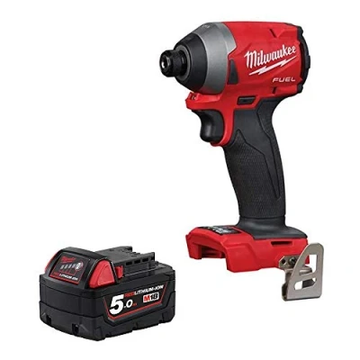 Image of Milwaukee M18FID2 0 18v M18 Li ion Fuel GEN 3 Impact Driver 1x 5Ah Battery M18B5 Black