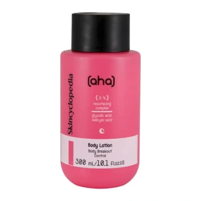 Image of Skincyclopedia 5% AHA Body Lotion with Glycolic, Salicylic Acid and PHA Keratosis Pilaris Treatment Firming Exfoliator for Back Acne, Strawberry Legs Ingrown Hair, Light Fragrance, 300ml