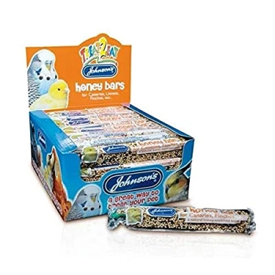 Image of Johnsons Bulk Box Treat 2 Eat Honey Bars For Canaries 1x40