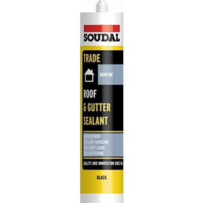 Image of Soudal Black Roof &amp; Gutter Sealant 300ml