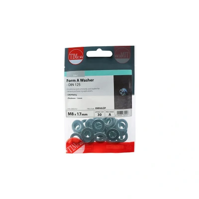 Image of 11x TIMCO Form A Washers Zinc 8WHAZP Pack of 30