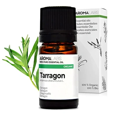 Image of Bio Tarragon Essential Oil 5mL 100% Pure, Natural, Chemotyped and AB Certified AROMA LABS (French Brand)