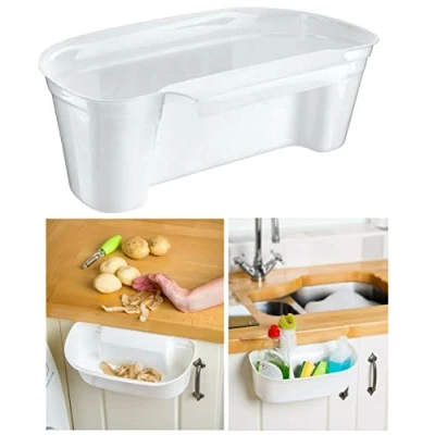 Image of Celino® Hanging Kitchen Waste Bin Fit On Cupboard Door Food Scraps Veg Peeling Worktop