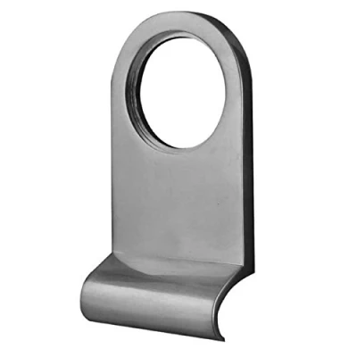 Image of Yale Type Door Lock Cylinder Pull Surround 86 x 44mm (Satin Chrome)