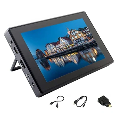 Image of ingcool 7inch HDMI LCD with Case for Raspberry Pi Capacitive Touchscreen 1024x600 IPS Display Screen Monitor Compatible 4B/3B+/3B/Zero/Jetson Nano Support Windows 10/8.1/8/7