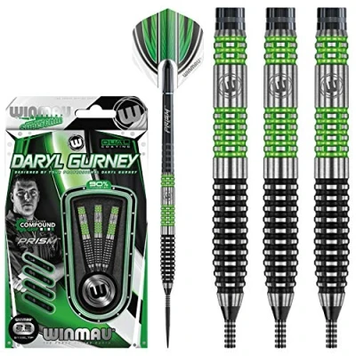 Image of WINMAU Daryl Gurney Special Edition Tungsten Steeltip Darts Set 22g with Prism Flights and Shafts (Stems)