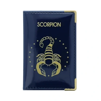 Image of Color Pop Card Holder (2) Anti RFID Made in France PVC Varnish Bank Protection Credit Security 9.7 x 6.5 cm Astrology Collection, Scorpio, 9,7 6,5 0,5 cm, Classic