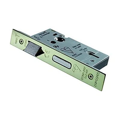 Image of Carlisle Brass LSB5525PVD/BP British Standard Sash Lock, Satinless Brass, 2.5 inch