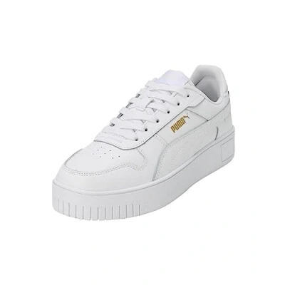 Image of Puma Women Carina Street Sneakers, White Gold, 3.5 UK