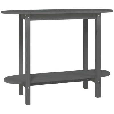 Image of vidaXL Console Table Grey 110x40x80 cm Solid Wood Pine