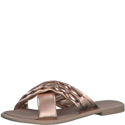 Image of Marco Tozzi Women&#039;s 2 27122 20 Leather Mules, Metallic Rose, 6 UK