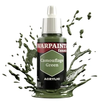 Image of The Army Painter Greens Warpaints Fanatic 18ml Acrylic Paints (Camouflage Green)