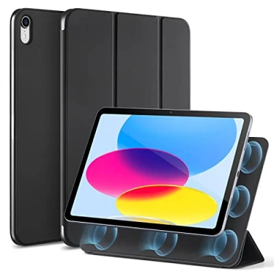 Image of ESR for iPad 10th Generation Case 2022 10.9 inch, Rebound Magnetic Case, Convenient Attachment, Two Way Trifold Stand, Lightweight Protection, Auto Sleep/Wake, Silky Smooth Cover, Black