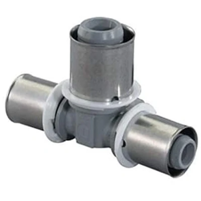 Image of PPSU S Press 1022724 Reduced Tee for Multilayer Piping, 16 50 mm Diameter, 20 x 20, Grey