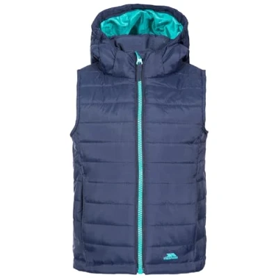 Image of Trespass Girls Gilet Body Warmer Padded with Hood Aretha