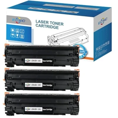 Image of ECSC Compatible Toner Cartridge CB435A / 35A Replacement For HP LaserJet P1005 P1006 P1007 P1008 P1009(Black, 3 Pack)