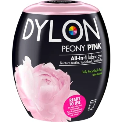 Image of DYLON Washing Machine Fabric Dye Pod for Clothes &amp; Soft Furnishings, 350g Peony Pink