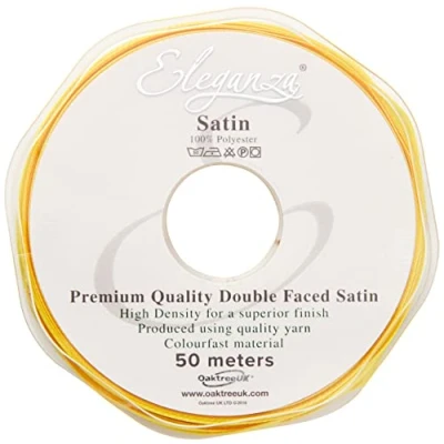 Image of ELEGANZA Double Faced Satin 3mm x 50m Yellow No.11, 3 mm 5 0m