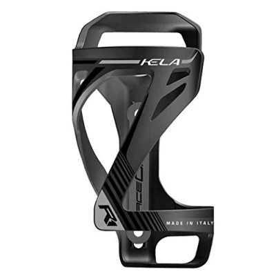 Image of RaceOne Kela Side Entry Water Bottle Cage for Bicycle Bottles in Black/Silver