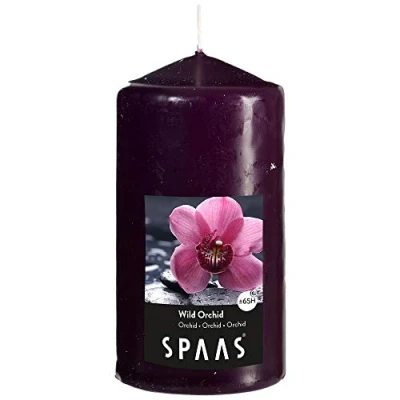 Image of Spaas Scented Cylinder Pillar Candle 80/150 mm, 65 Hours, Wild Orchid