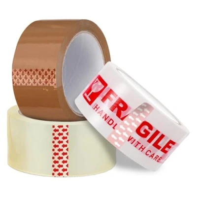 Image of G4GADGET 3 Rolls Packaging Tape 1 Roll Brown, Clear, Fragile (48mm x 66m) Strong Adhesive for Moving, Packing, and Shipping Boxes