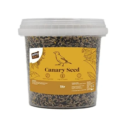 Image of Extra Select Indoor Bird Feed Mixed Canary Seed Bucket 1L, 800g