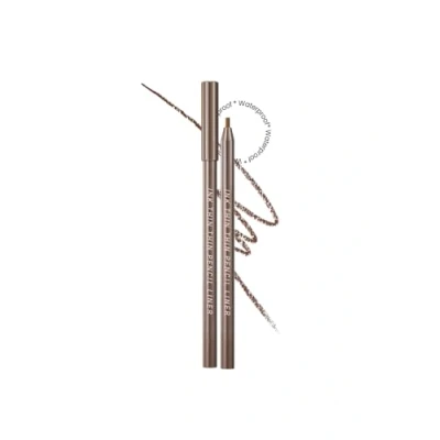Image of Peripera Ink Thin Pencil Eyeliner Long Lasting Formula Non Irritating Milk Tea Brown 2mm