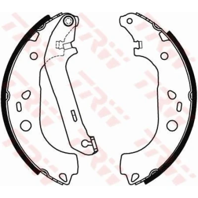 Image of 1365486, 1511233, 2T142200AA, 2T142200AB, 2T142200AC Brake Shoes TRW GS8471 228mm 57mm AP LOCKHEED FORD: Transit Connect Mk1 Van