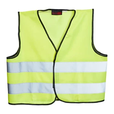 Image of Blackrock Kids High Vis Vest 7 9 Years, Yellow Reflective Hi Visibility Unisex Childrens Safety Jacket, Lightweight and Comfortable, Fully EN1150 Certified For Kids, Boys, Girls