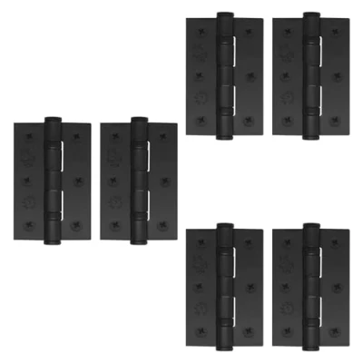 Image of EAI Black Door Hinges 3 Inch / 76mm Matt Internal Fire Pairs