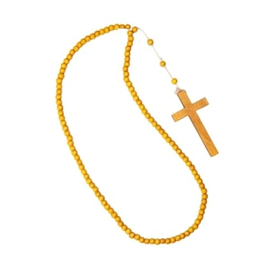Image of Wicked Costumes Priest/Monk Prayer Beads &amp; Cross Fancy Dress Accessory