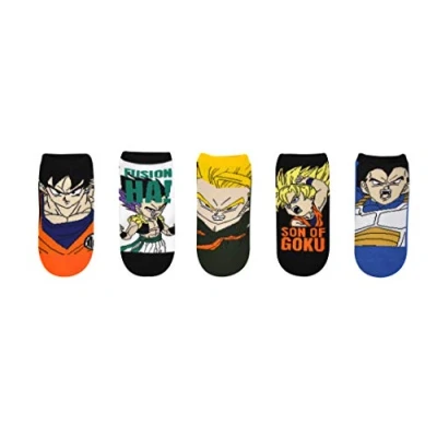 Image of Dragon Ball Super Lowcut Socks (5 Pair) Goku, Trunks, Goten, Vegeta No Show Women &amp; Men&#039;s
