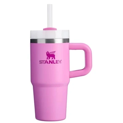 Image of STANLEY Quencher H2.0 Tumbler with Handle and Straw 14 oz Flowstate 3 Position Lid Cup Holder Compatible for Travel Insulated Stainless Steel BPA Free Peony